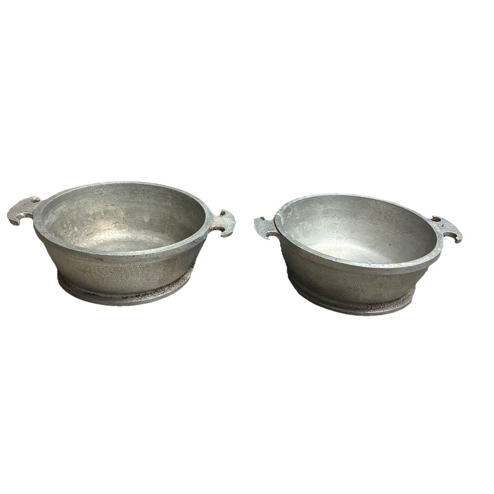 Vintage Guardian‎ Service Pot Hammered Aluminum  6.75" Casserole 2 Pc *No Lids
